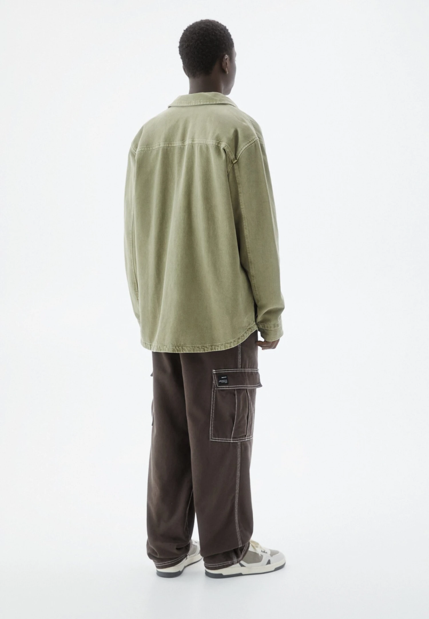 PULL & BEAR Long Sleeve- Camicia - Khaki 7 PULL & BEAR Long Sleeve- Camicia - Khaki - immagine 5