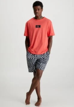 S S Short SetPigiamaCl Mln Top Dstrssd Chkrbrd Blk Btm Uomo Per La Notte C1182M016-Q12