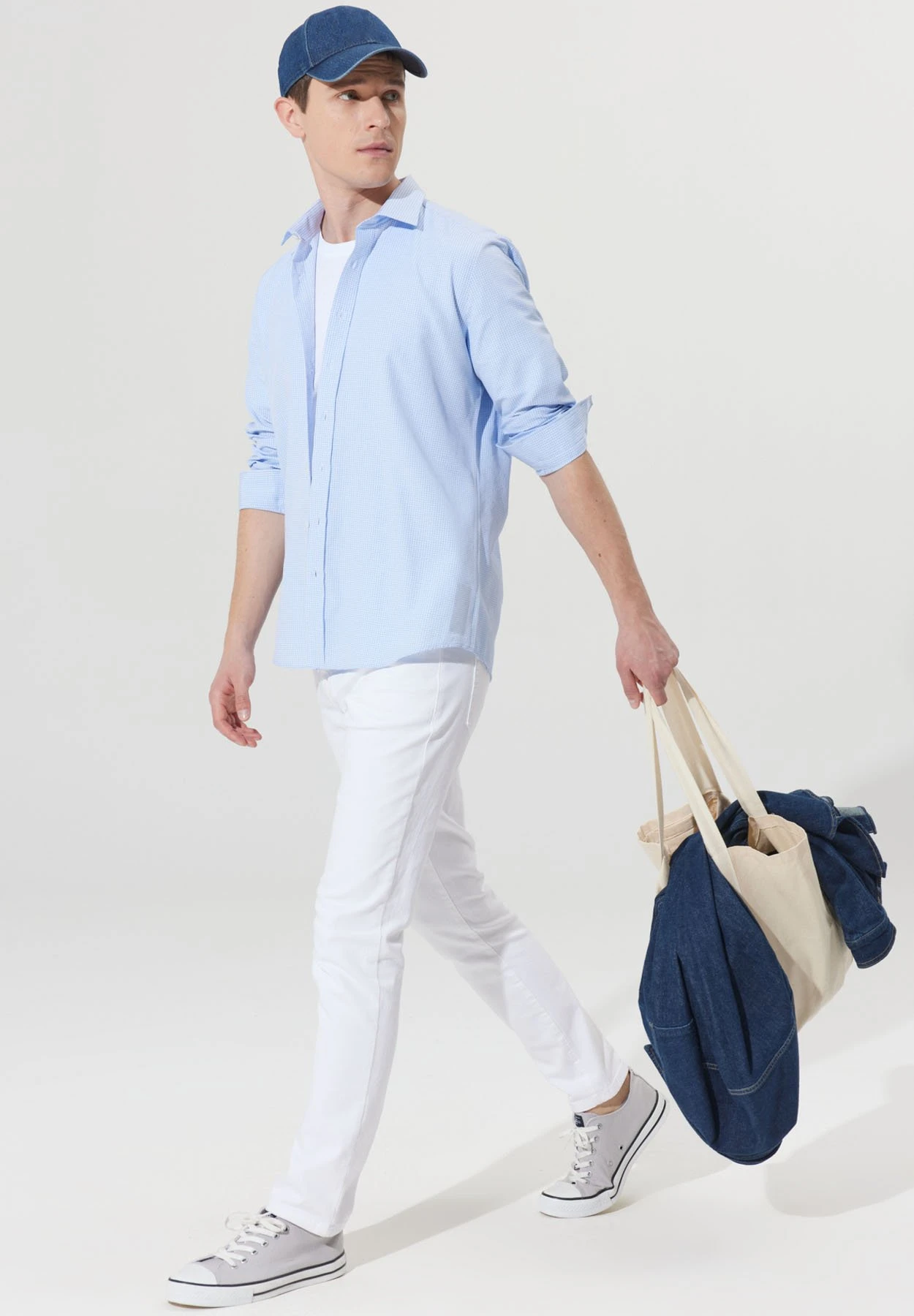 Painted Yarn CamiciaWhite L Blue Uomo Camicie A7T22D094-A11 8 Painted Yarn CamiciaWhite L Blue Uomo Camicie A7T22D094-A11 - immagine 6