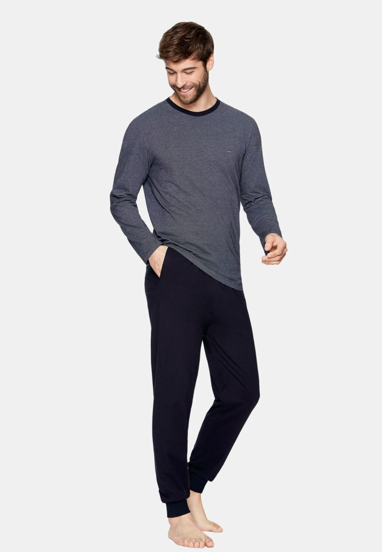 Eden Park PigiamaBleu Uomo Per La Notte EDL82M00G-K11 3 Eden Park PigiamaBleu Uomo Per La Notte EDL82M00G-K11