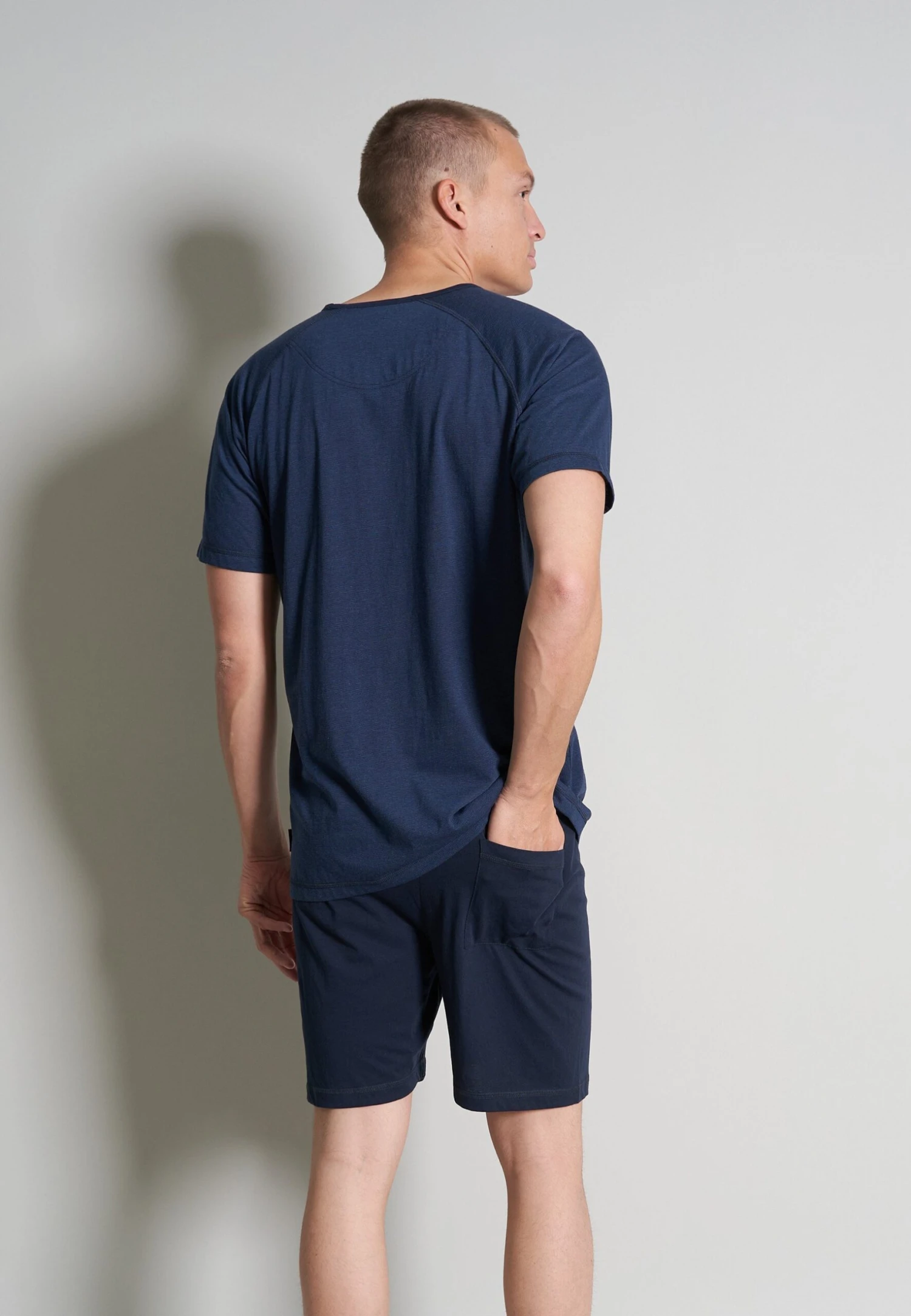 Set Shorty - Pigiama - Blau/Dunkel Ringel 4 Set Shorty - Pigiama - Blau/Dunkel Ringel - immagine 2