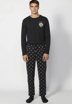 Koroshi SetPigiamaBlack Uomo Per La Notte KOL82M004-Q11