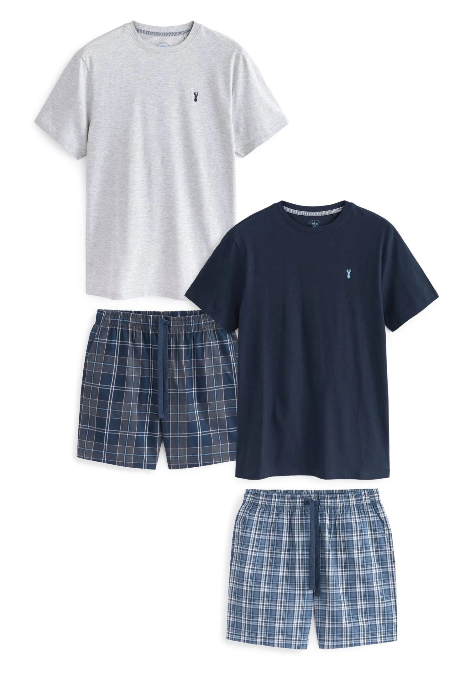 Next Lightweight Short Pyjama Sets 2 Pack - Pigiama - Navy Blue/Grey Check 7 Next Lightweight Short Pyjama Sets 2 Pack - Pigiama - Navy Blue/Grey Check - immagine 5