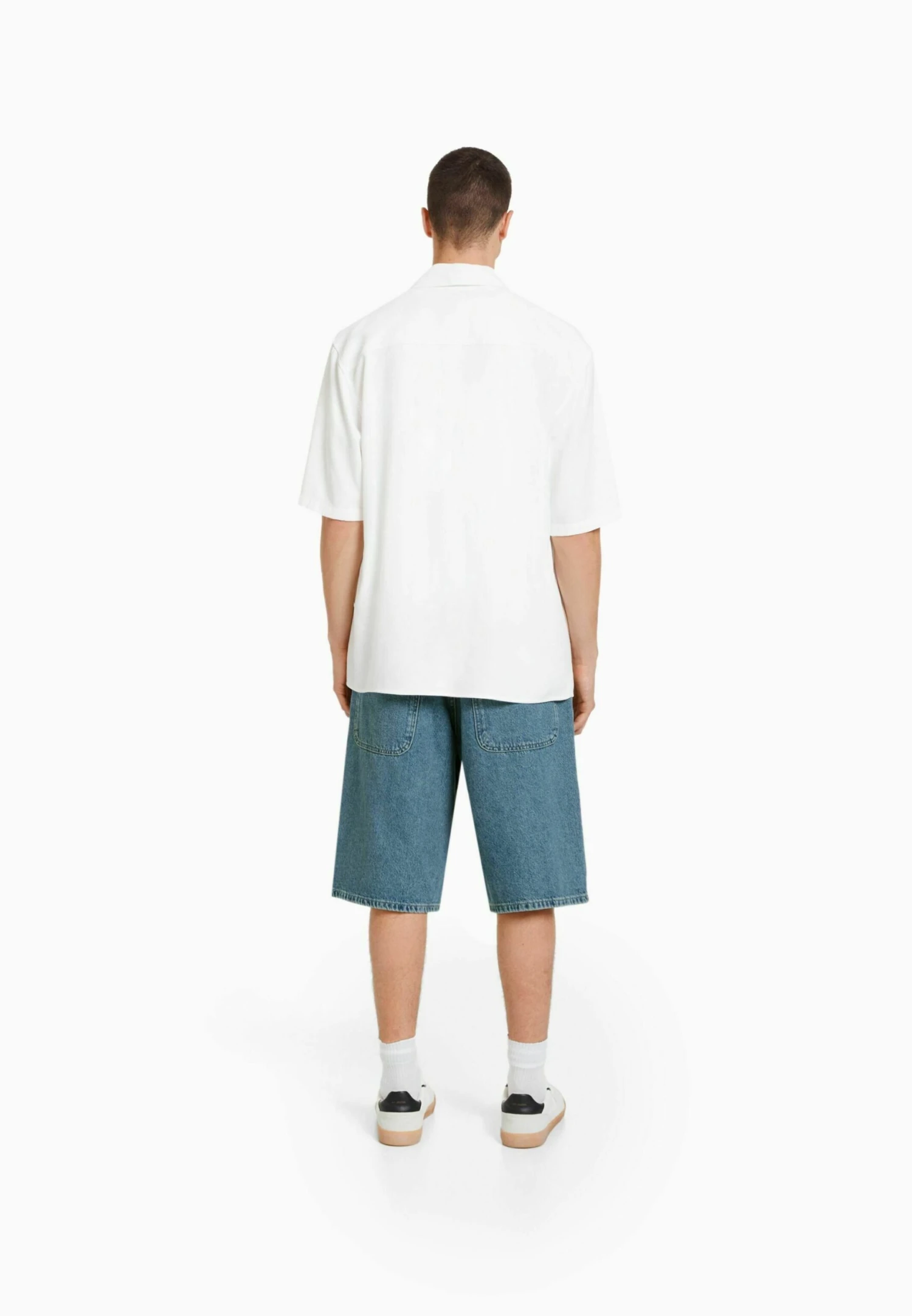 BERSHKA Baggy Bermuda- Shorts Di Jeans - Blue Grey 5 BERSHKA Baggy Bermuda- Shorts Di Jeans - Blue Grey - immagine 3
