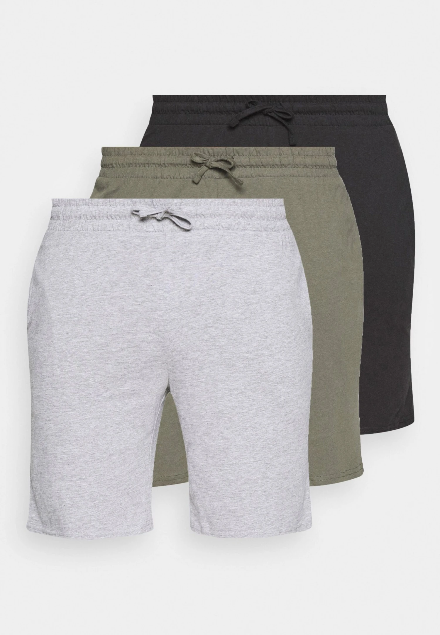 Pier One 3 PackPantaloni Del PigiamaBlack/Mottled Grey/Khaki Uomo Per La Notte PI982L00N-Q11 3 Pier One 3 PackPantaloni Del PigiamaBlack/Mottled Grey/Khaki Uomo Per La Notte PI982L00N-Q11