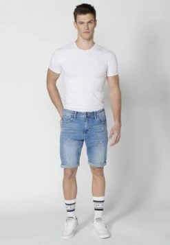 Koroshi Cowboy Strecth Regular Fit Shorts Di JeansAzul Cl Light Blue Uomo Bermuda KOL22F08G-K11 -Negozio Di Abbigliamento Zalando d8036246508c418fb6926b304c857a32