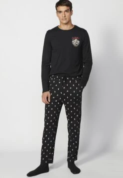 Koroshi SetPigiamaBlack Uomo Per La Notte KOL82M004-Q11 -Negozio Di Abbigliamento Zalando dd939461a06246f9b05c6f586ef4dcae