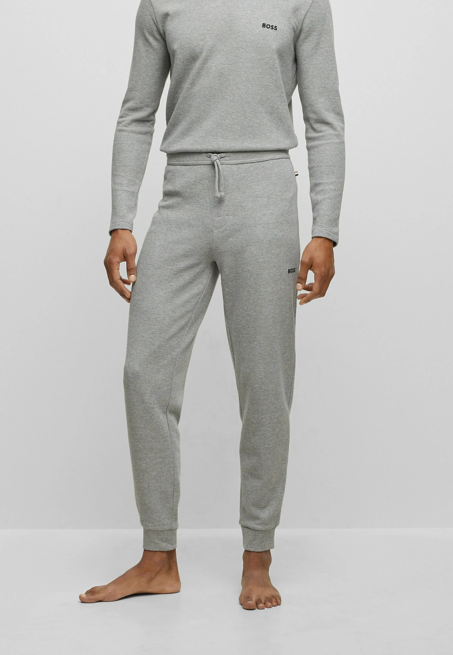 Boss Waffle CuffPantaloni Del PigiamaGrey Four Uomo Per La Notte BB182L04K-C11 3 Boss Waffle CuffPantaloni Del PigiamaGrey Four Uomo Per La Notte BB182L04K-C11
