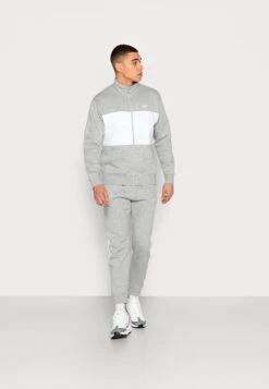 Nike Sportswear SuitFelpa Con ZipGrey Heather/White Uomo Pantaloni Sportivi E Joggers NI122T086-C11