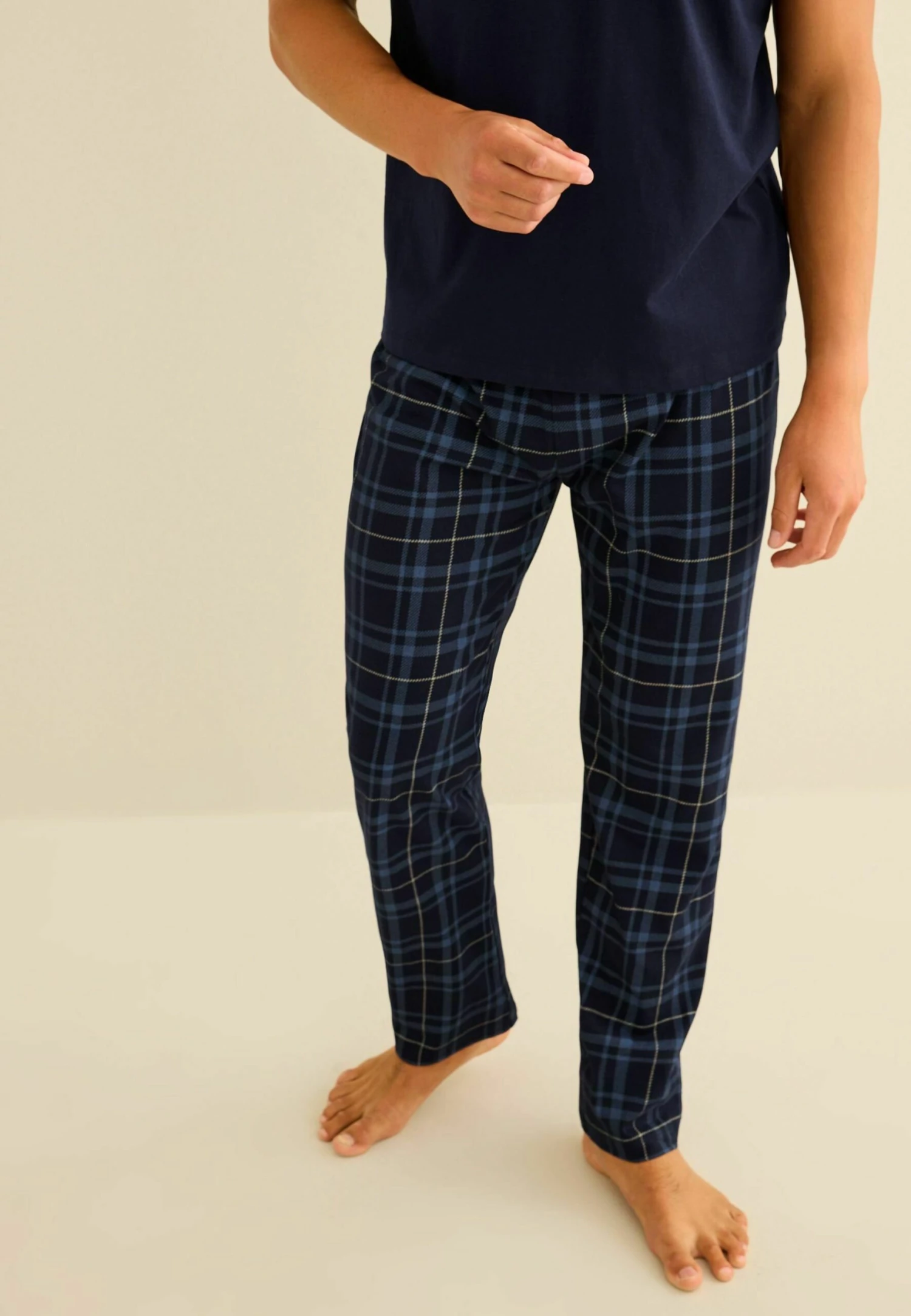 Next Cotton Pyjamas SetPigiamaNavy Blue Check Uomo Per La Notte NX382M05T-K11 4 Next Cotton Pyjamas SetPigiamaNavy Blue Check Uomo Per La Notte NX382M05T-K11 - immagine 2
