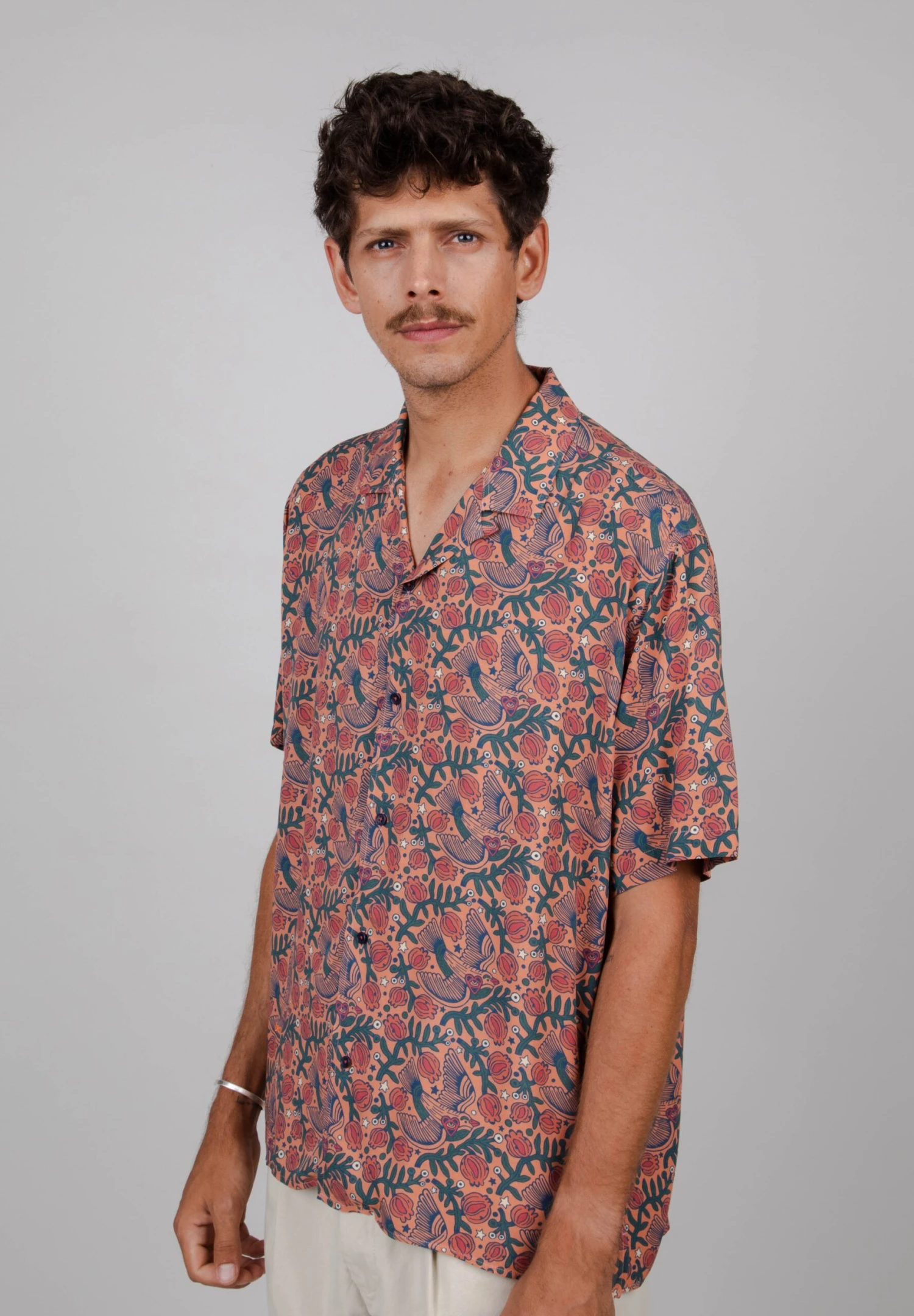 Brava Fabrics Asis Passerine Aloha CamiciaOrange Uomo Camicie B1T22D050-H11 3 Brava Fabrics Asis Passerine Aloha CamiciaOrange Uomo Camicie B1T22D050-H11