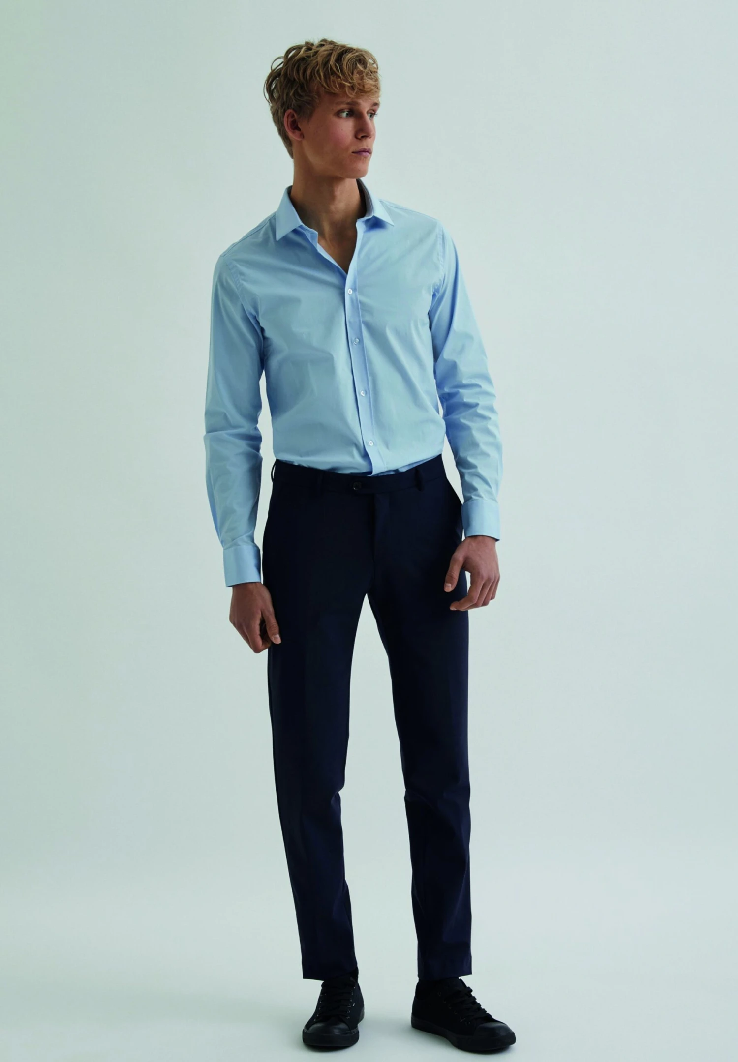 Bertoni GustavCamicia EleganteLittle Boy Blue Uomo Camicie B0122D01U-K11 3 Bertoni GustavCamicia EleganteLittle Boy Blue Uomo Camicie B0122D01U-K11