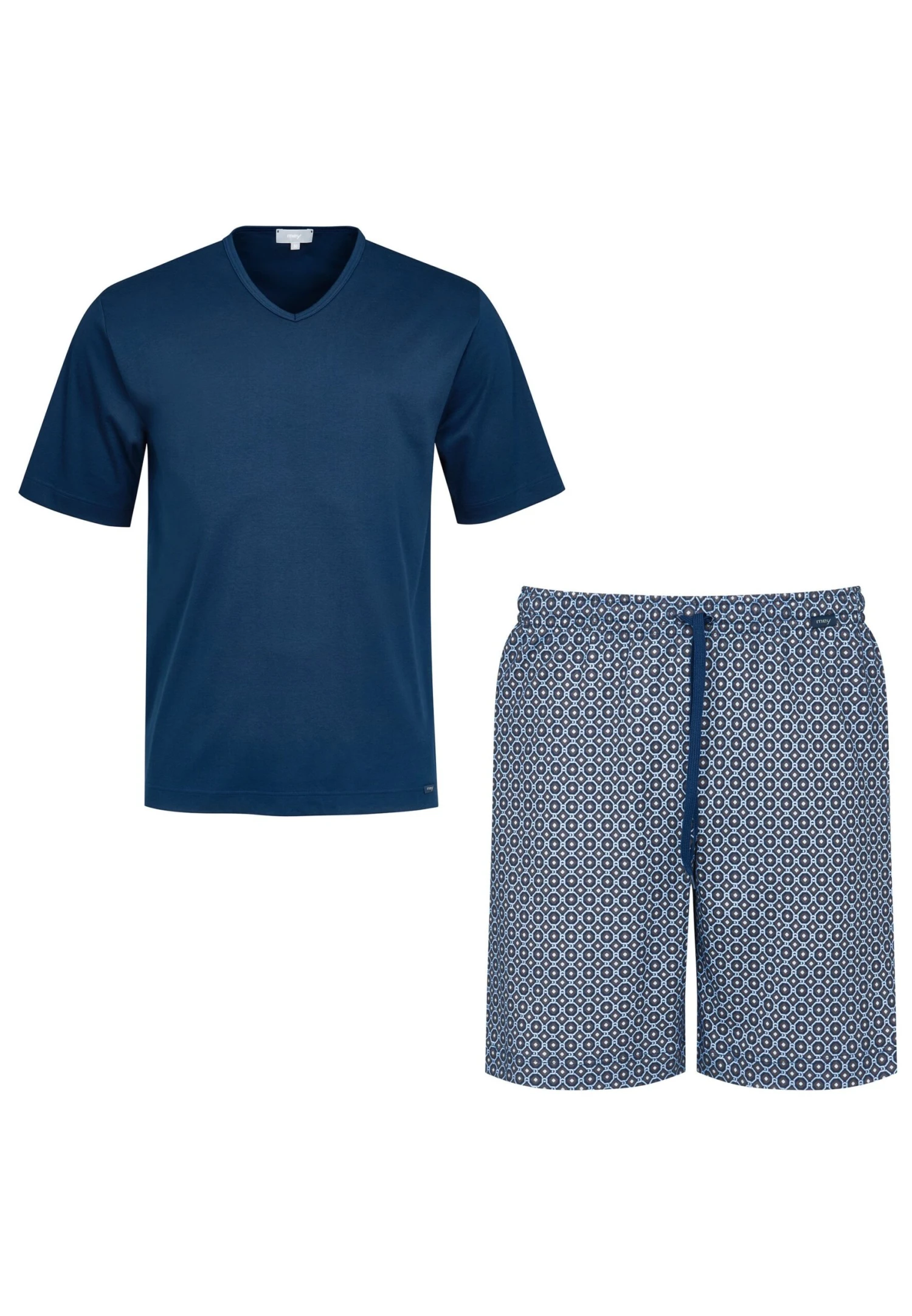 MEY Kurzarm Lounge - Nightwear Set - Pigiama - Blau 7 MEY Kurzarm Lounge - Nightwear Set - Pigiama - Blau - immagine 5