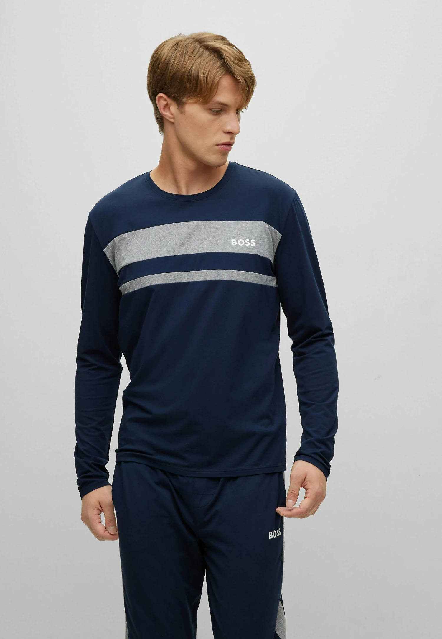 Boss BalanceMaglia Del PigiamaDark Blue Three Uomo Per La Notte BB182N03Y-K11 3 Boss BalanceMaglia Del PigiamaDark Blue Three Uomo Per La Notte BB182N03Y-K11