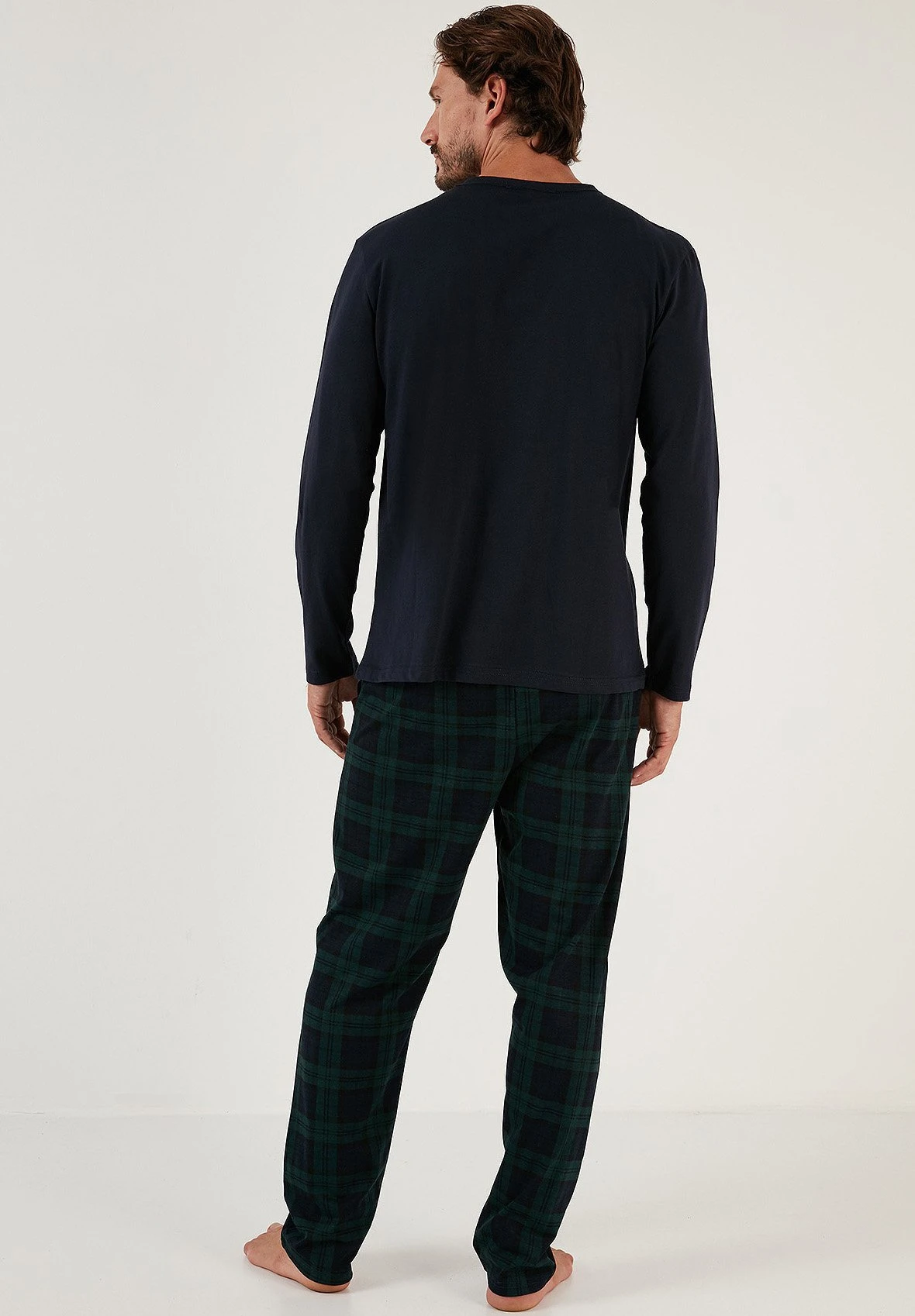 Regular Fit SetPigiamaDark Blue Uomo Per La Notte BUS82M001-K11 5 Regular Fit SetPigiamaDark Blue Uomo Per La Notte BUS82M001-K11 - immagine 3