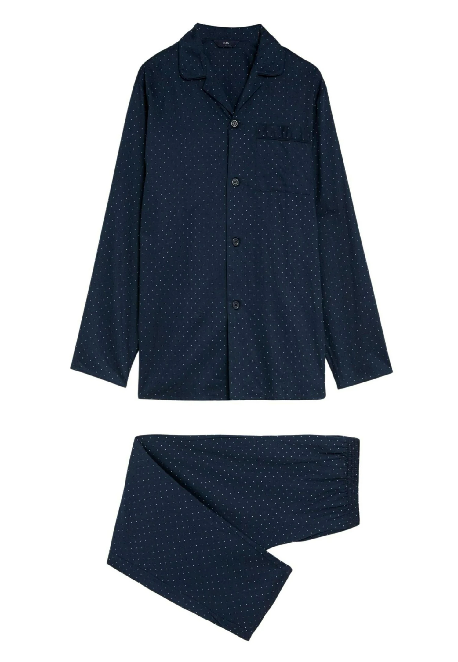 Marks & Spencer Pure Cotton Polka Dot Print PigiamaNavy Uomo Per La Notte QM482M012-K11 7 Marks & Spencer Pure Cotton Polka Dot Print PigiamaNavy Uomo Per La Notte QM482M012-K11 - immagine 5