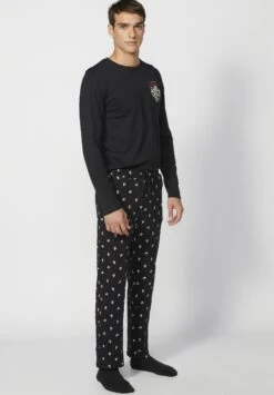 Koroshi SetPigiamaBlack Uomo Per La Notte KOL82M004-Q11 -Negozio Di Abbigliamento Zalando fb3f19c3961b486f8776ce747a117b20