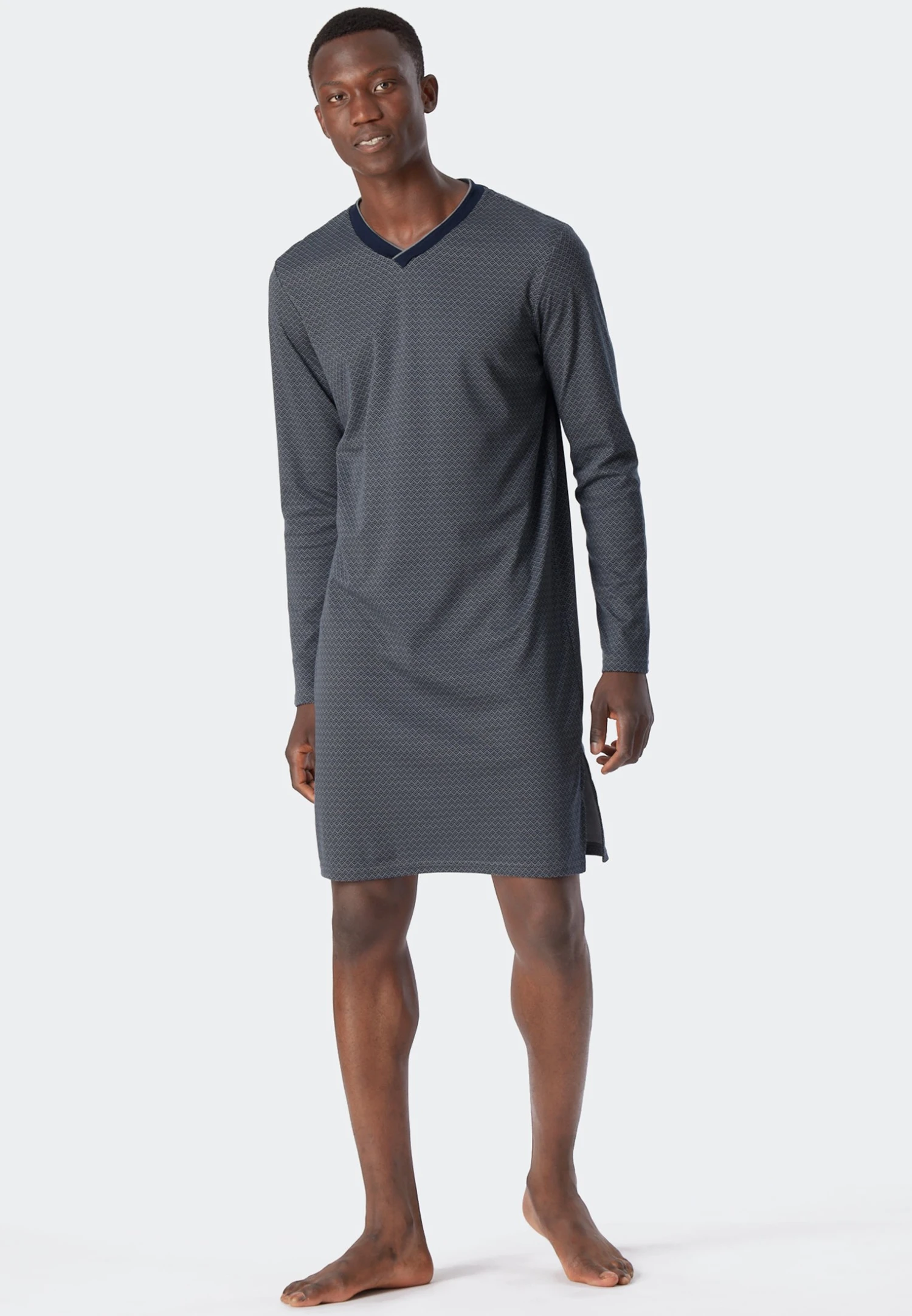 Schiesser Fine InterlockCamicia Da NotteJade Uomo Per La Notte S5982M0BE-Q11 3 Schiesser Fine InterlockCamicia Da NotteJade Uomo Per La Notte S5982M0BE-Q11