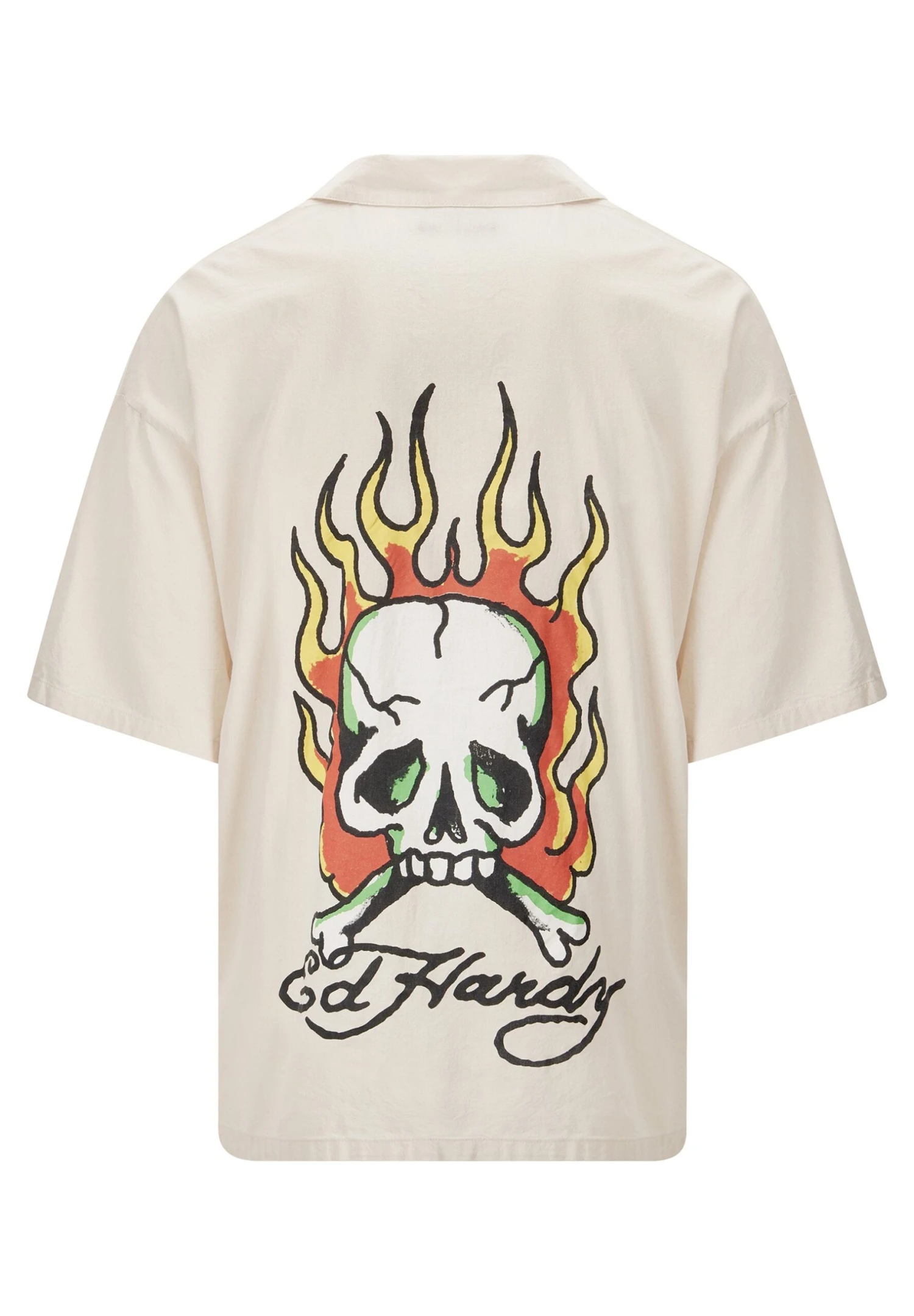 Ed Hardy Flames Camp CamiciaEcru Uomo Camicie ED222D002-B11 10 Ed Hardy Flames Camp CamiciaEcru Uomo Camicie ED222D002-B11 - immagine 8