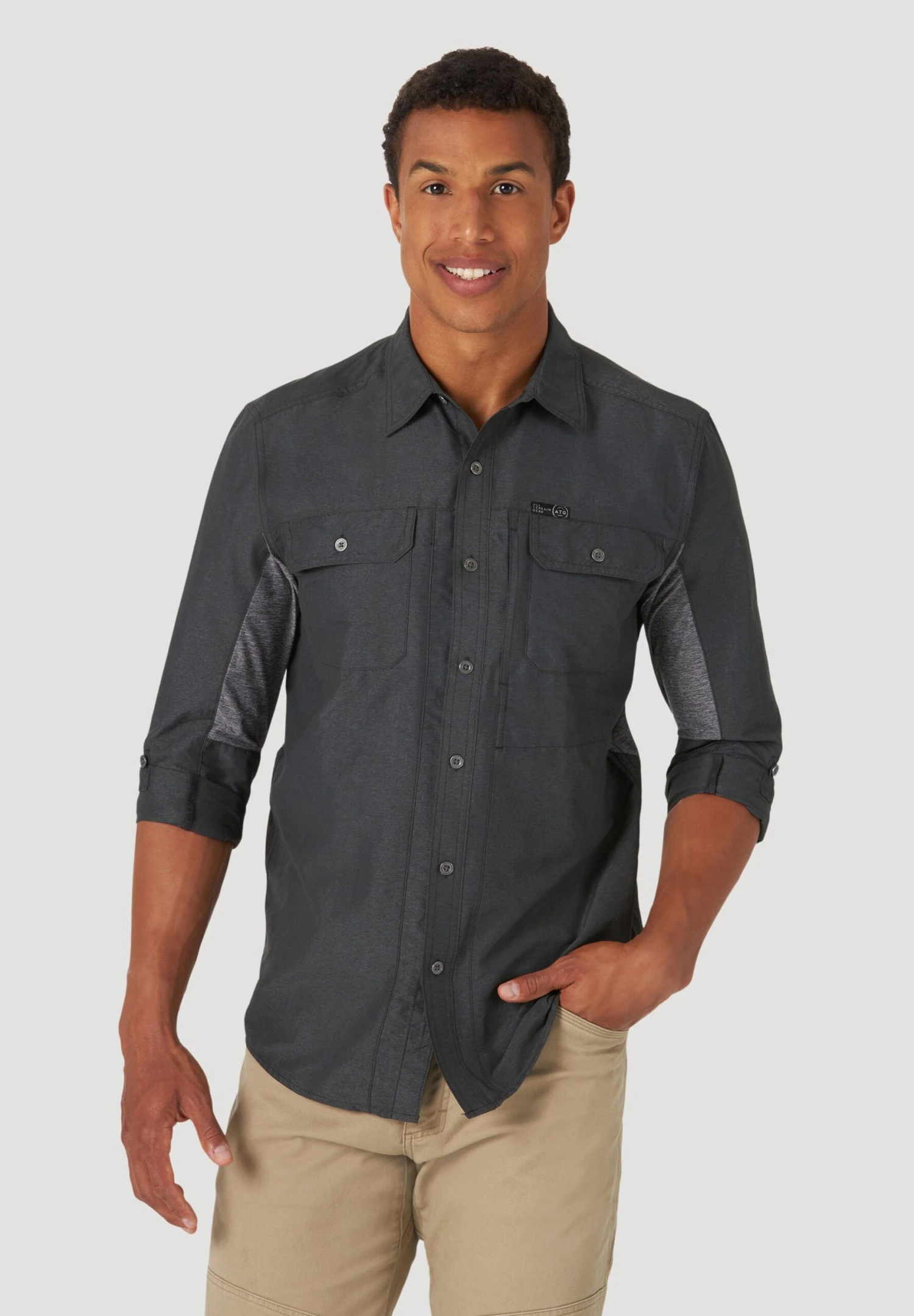 Wrangler All Terrain Gear Mixed Materials ShirtCamiciaBlack Uomo Camicie WR122D06G-Q11 3 Wrangler All Terrain Gear Mixed Materials ShirtCamiciaBlack Uomo Camicie WR122D06G-Q11